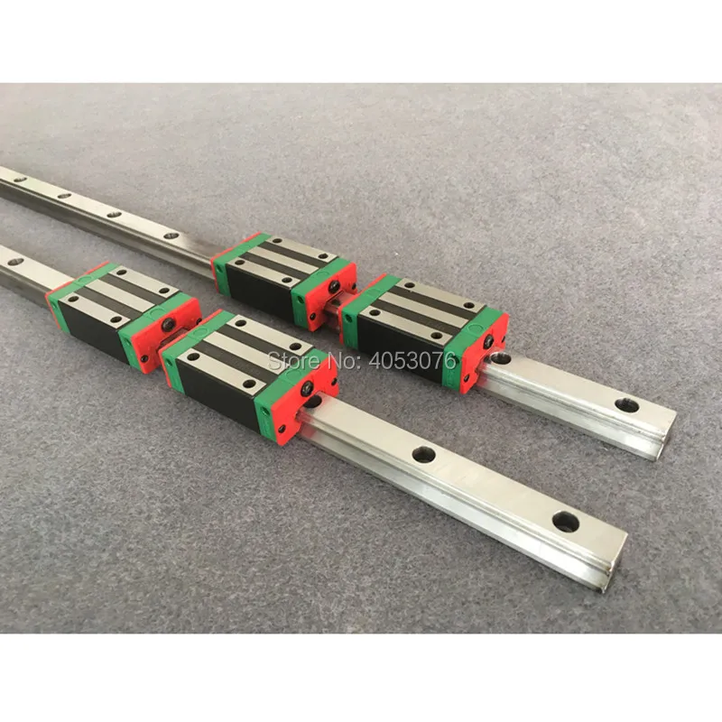 

2 pcs 100% original HIWIN linear guide rail HGR25 1100 1200 1500 mm with 4 pcs HGH25CA linear bearing blocks for CNC parts