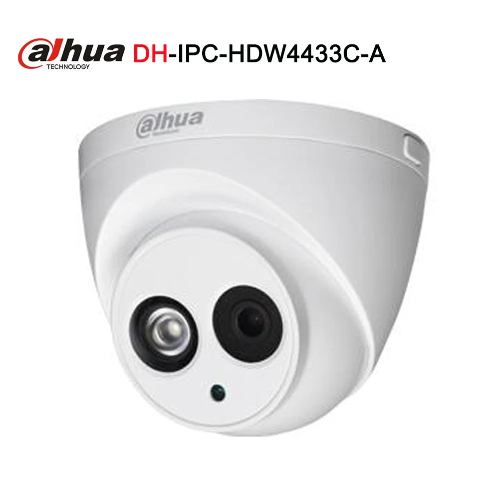 Dahua 4MP IP camera IPC HDW4433C A POE network Build in Mic IR 30M