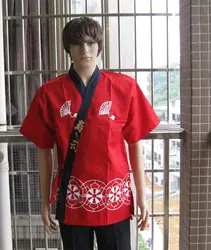 2019 модная летняя мужская японский в Корейском стиле со средним рукавом Униформа повара для шеф-повара рабочая одежда повар ресторана