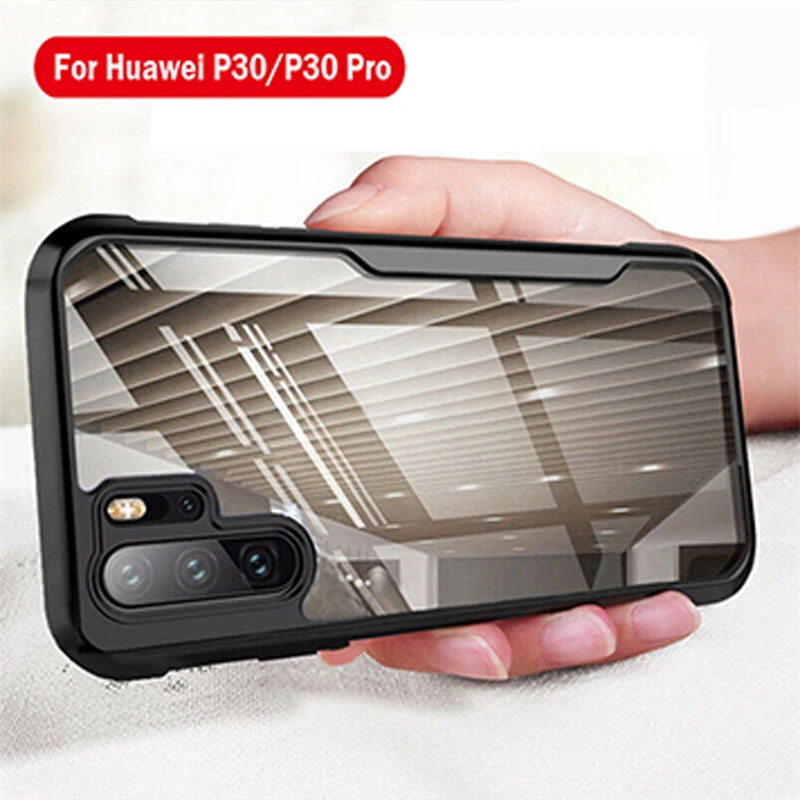 

YISHANGOU Soft Silicon Bumper Phone Case For Huawei P30 Pro P20 Lite Mate 10 20 NOVA 3 3i 4 P SMART PLUS Clear Hard Back Cover