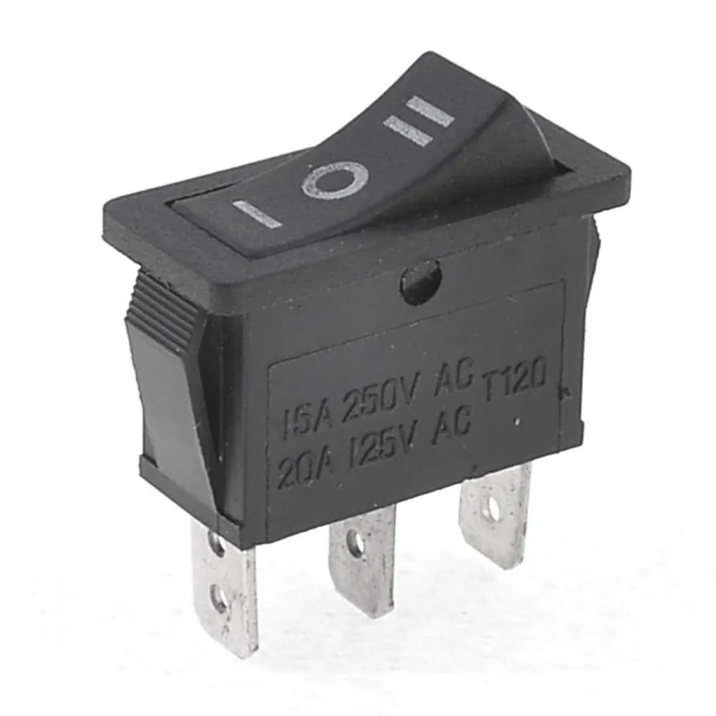 

AC15A/250V 20A/125V 3 Pin SPDT ON-OFF-ON 3 Position Snap Rocker Switch