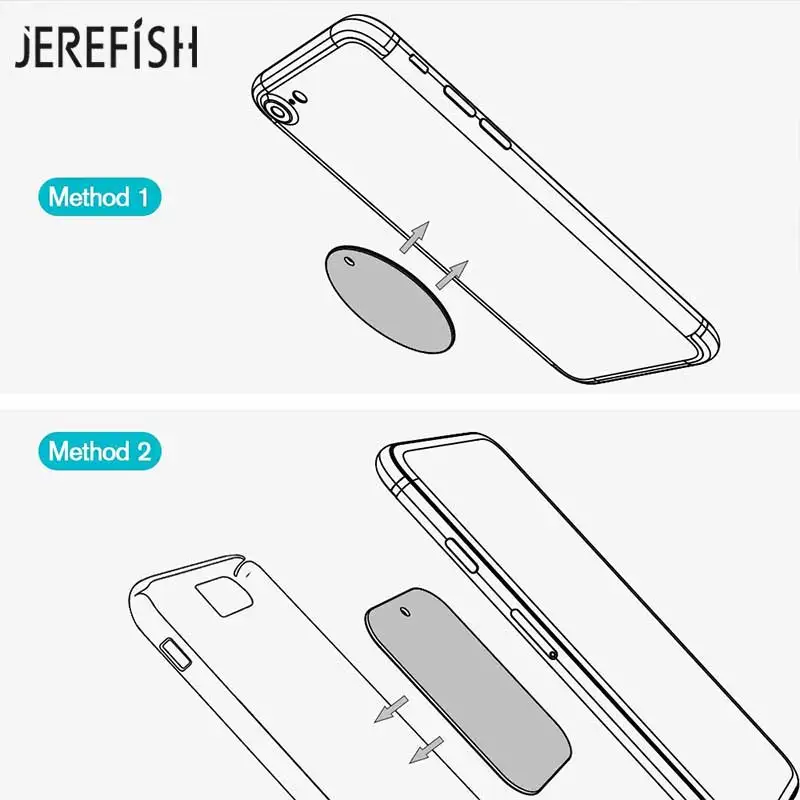 Металлические пластины JEREFISH с адгезивом для магнитной фотомагнитной детали iphone 8