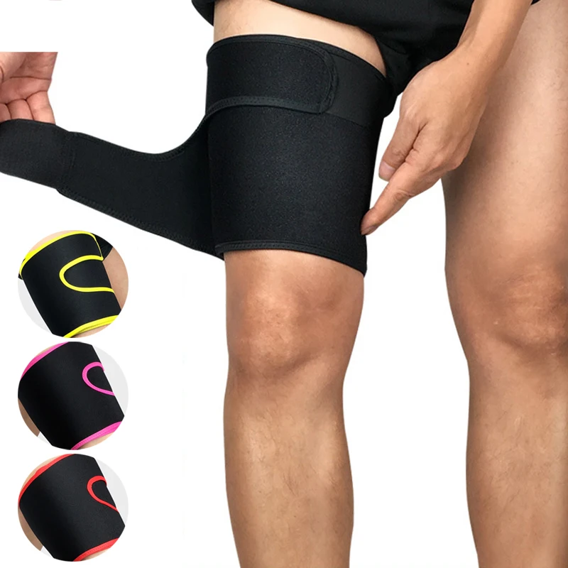 1 шт. высокие эластичные наколенники Профессиональная Регулируемая работает повязку сжатия ног до колена Поддержка защиты Обёрточная бумага бедра спортивных травм