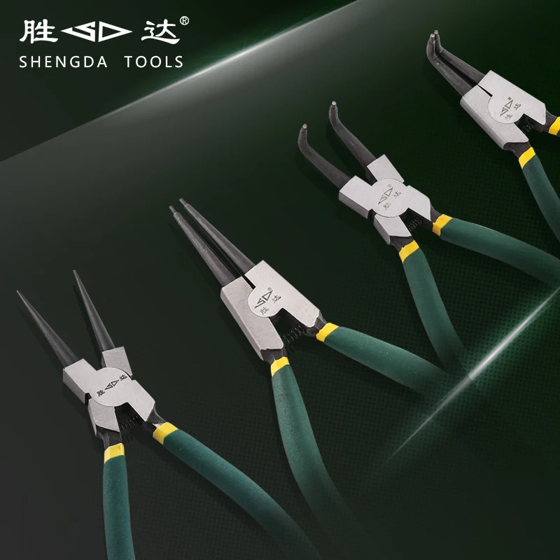SD Senda Straight Bent Head Dip Plastic Handle Circlip Pliers Tweezers