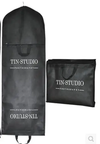

suit/dress bag folded logo printed 100 pieces/lot free shipping