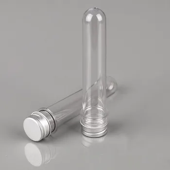 

200pcs/Lot 40ml Plastic Tube Bottle Aluminum Screw Cap Empty Refillable Sample Test Pot Candy Box Wedding Party Supplies
