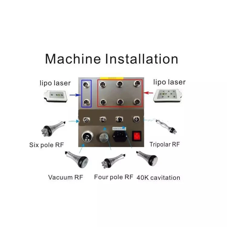 6в1 40k ультразвуковая кавитация липосакции 8 подушечек LLLT липо лазерная машина для похудения вакуумная RF оборудование для спа-салона
