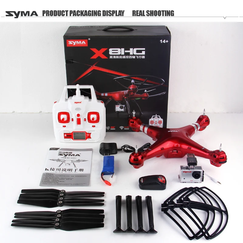 SYMA X8HG Дрон с камерой 8MP HD 6 Axis 4CH RC Квадрокоптер Дрон вертолет пульт дистанционного управления дроны летательный аппарат