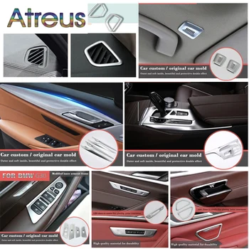 

For BMW 5 Series 2018 BMW G30 ABS Automotive Interior Stickers Door Hand Steering Wheel Button Window lift Control Panel Cover