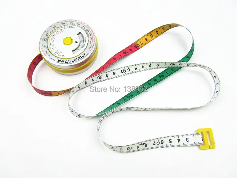 5 шт./лот калькулятор индекса массы тела Алюминий BMI рулетка медицинская рулетка для рекламного подарка Индекс Массы Тела с выдвижной клейкие ленты
