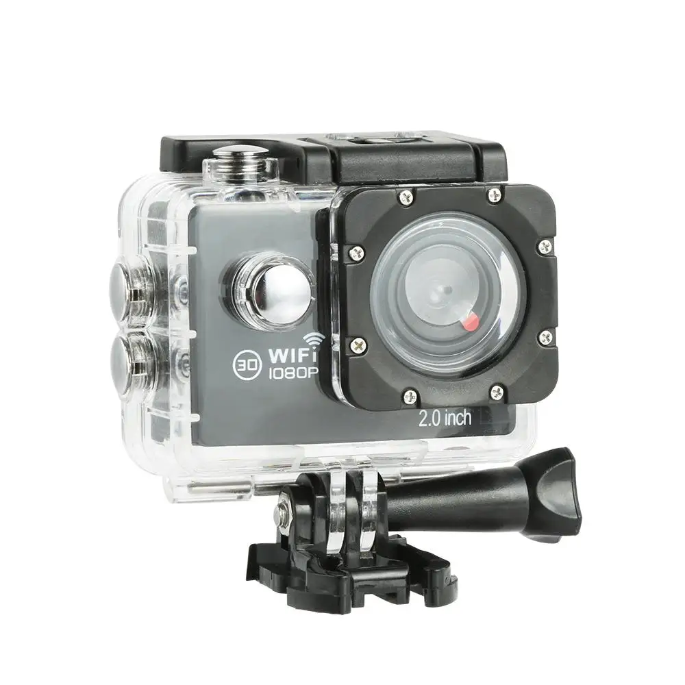 QIACHIP Action Camera 1080P HD 12MP Wide Angle Lens Sport Camera WiFi