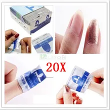 Жидкость для снятия лака 20 unids lote одноразовые воскресение полотенце лак для ногтей пластиковый съемный клей фототерапии УФ гель Уход за ногтями детей Инструменты