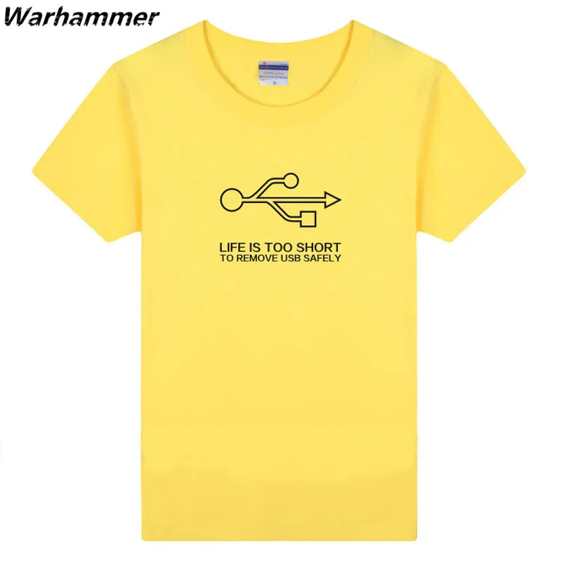 Warhammer Лето 2017 г. Для мужчин футболка Geek программист кодирования забавная с