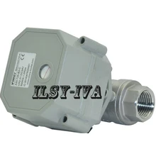 1/", 3/4", " Нет NC двухсторонний Электрический шаровой клапан из нержавеющей стали, AC/DC9~ 24 V моторизованный шаровой клапан 2 проводной контроль-возврат пружины