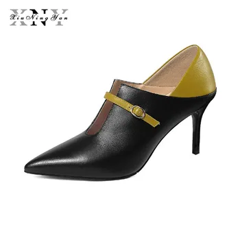 

XiuNingYan Women Shoes High Heels Brand Woman Pumps Pointed Toe Black Ladies Dress Shoes Heels Women Party Shoes Chaussure Femme