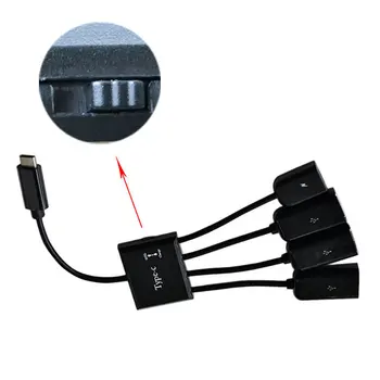 

4 in1 USB 3.1 Type C Male Plug To USB 2.0 Female Connector Charge OTG Cable