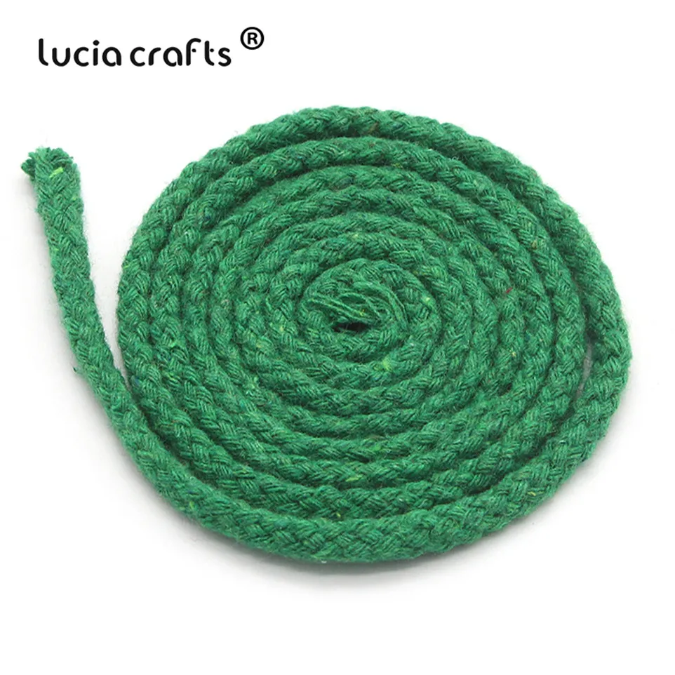 Lucia crafts, 5 м/22 м, разноцветные хлопковые шнуры, плетеная веревка, декоративный шнурок, шнурок, DIY, аксессуары для дома ручной работы W0210