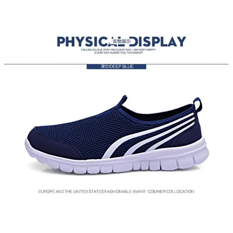 Летняя прогулочная обувь для женщин, кроссовки, Новое поступление, легкая уличная дышащая сетчатая спортивная женская пляжная обувь - Цвет: navy blue