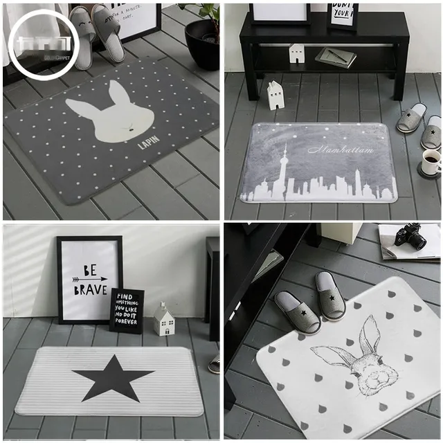 nordique lapintoiles gris blanc salle de bains tapis tapis de bain porte chambre non - Tapis Gris Et Blanc nordique lapintoiles gris blanc salle de bains tapis tapis de bain porte chambre non - Tapis Gris Et Blanc