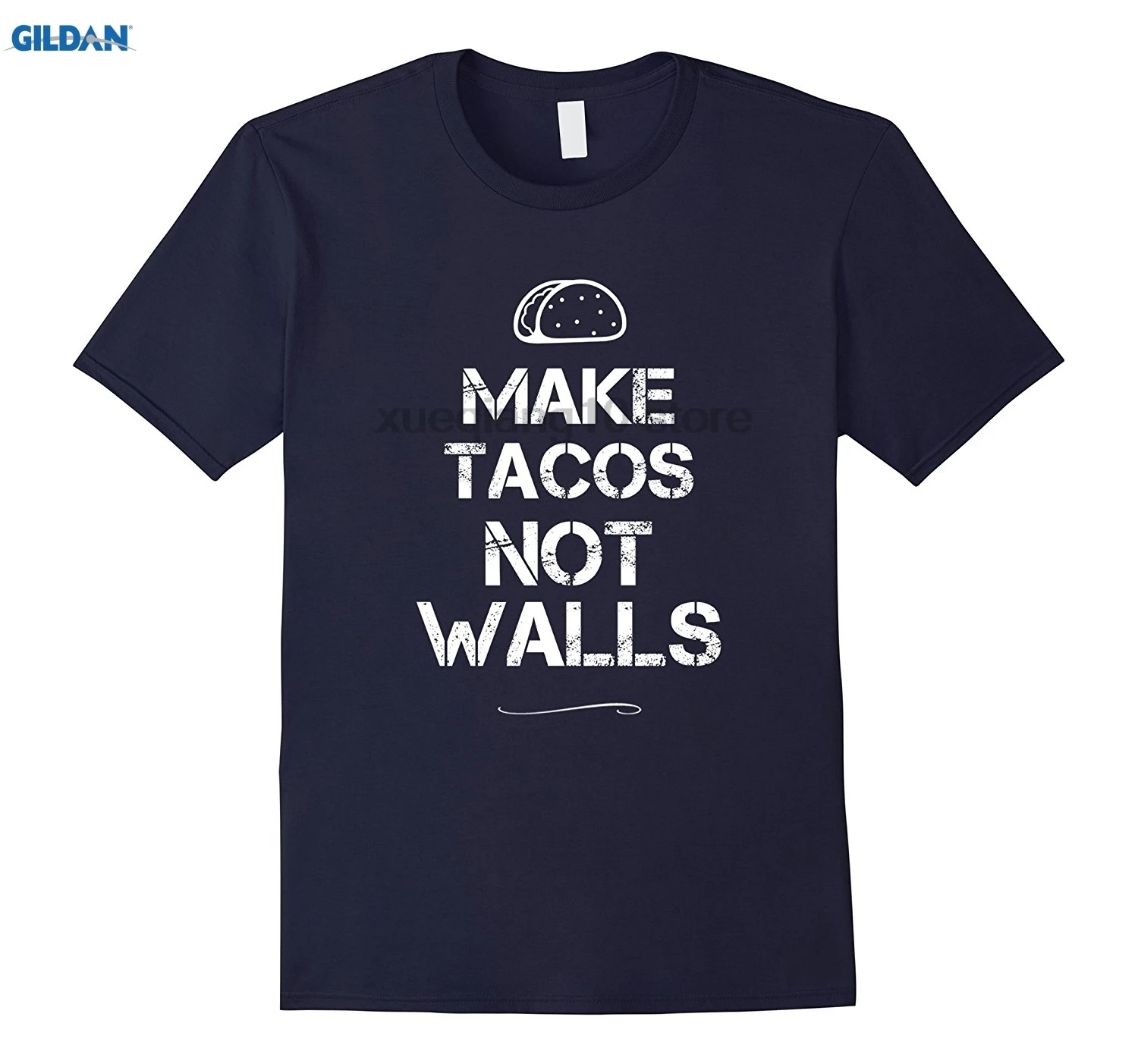 GILDAN Make Tacos Not Build Border Wall Анти-Трамп футболка | Мужская одежда