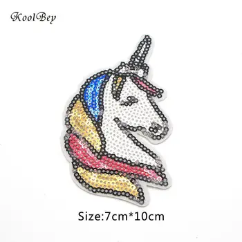 

SC9659 100pcs/lot Sequins Patches Iron On Embroidered Animal Applique for Jacket Clothes Stickers Badge DIY Apparel