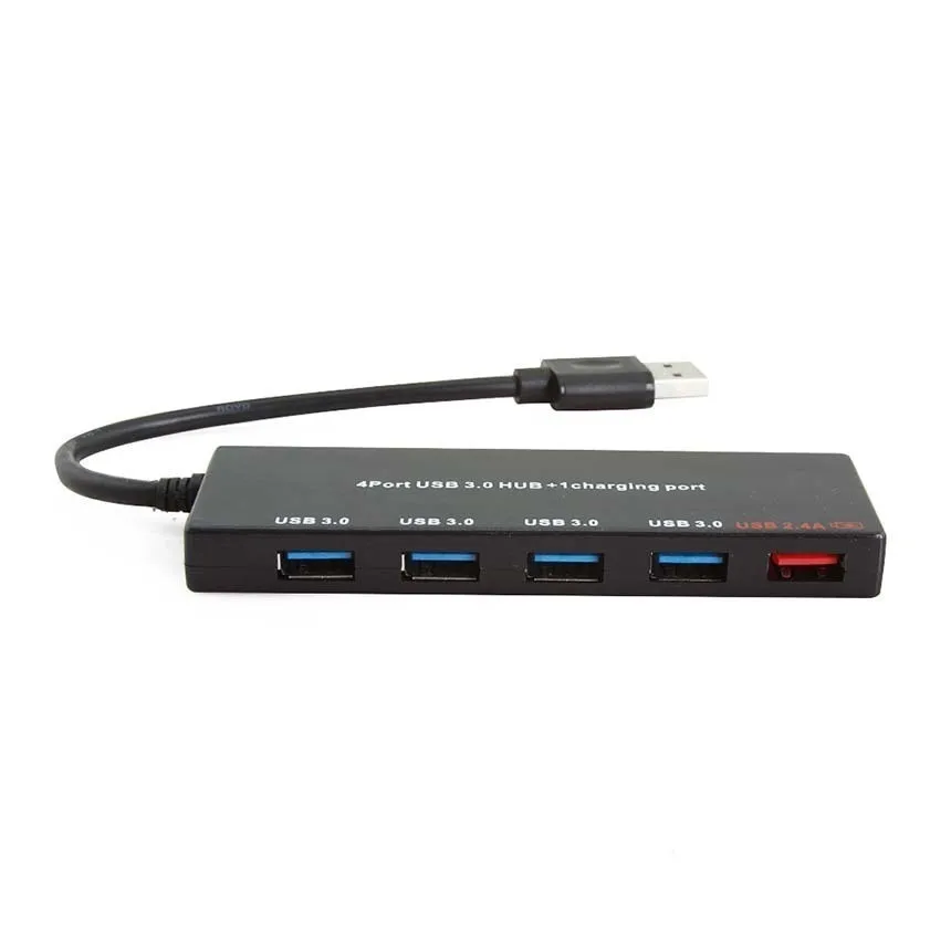 CHYI мульти 4 Порты и разъёмы USB концентратор 3,0 с 2.4A Мощность зарядки Порты и разъёмы USB разветвитель с Мощность Интерфейс для ПК Компьютерные