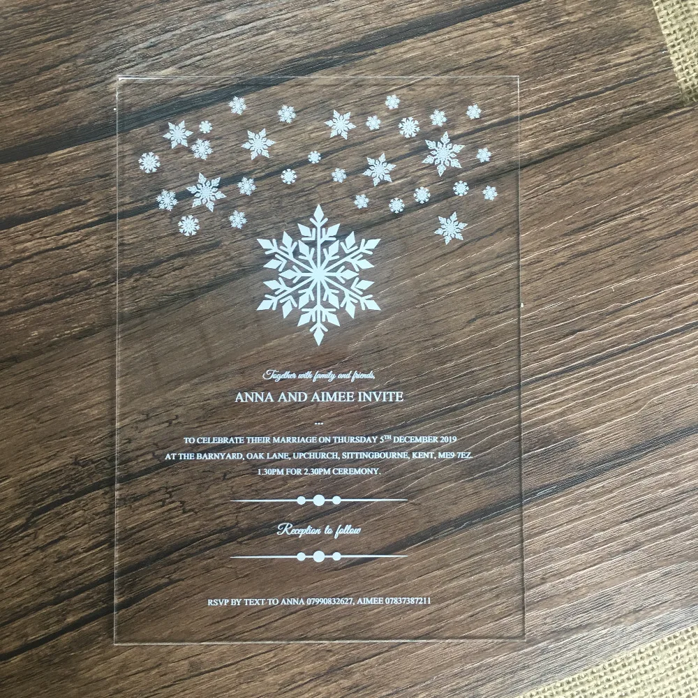 2019 новейшая Персонализированная Лазерная резка Снежинка свадебные