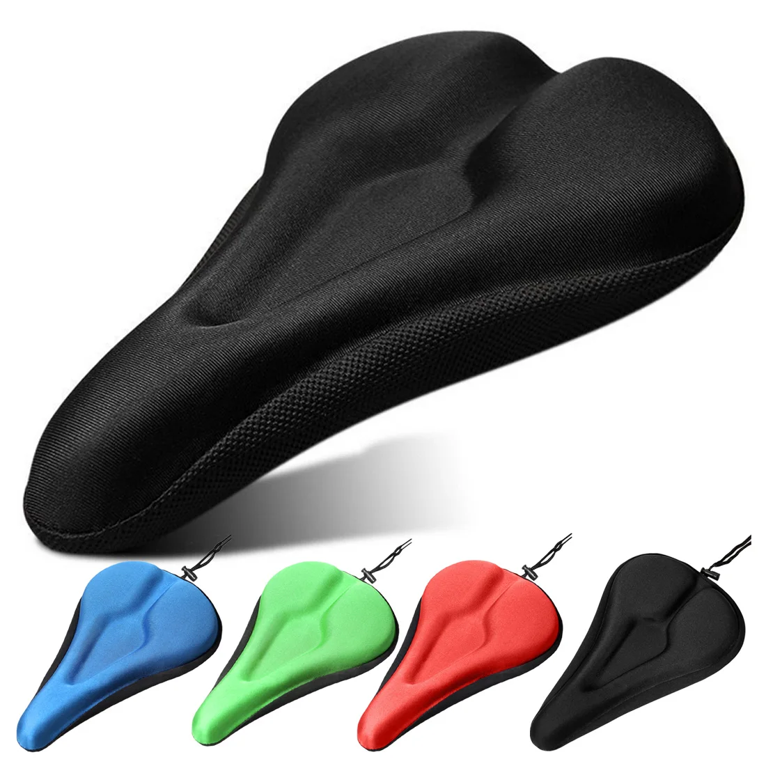 

Hot 3D Silicone and Gel Pad Soft Thickened Bike Bicycle Saddle Covers Cycling Cycle Seat Cushion Bicycle Accessories