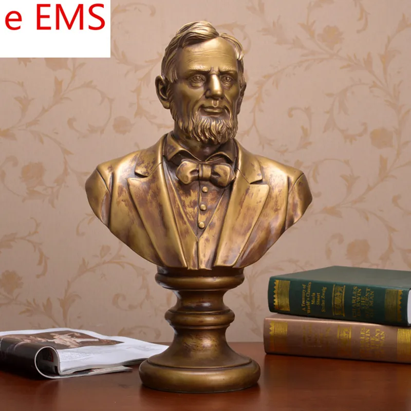 

Statesman Abraham Lincoln Bust POTUS Statue Colophony Crafts Sketch Teaching Collectible Decorations L2355