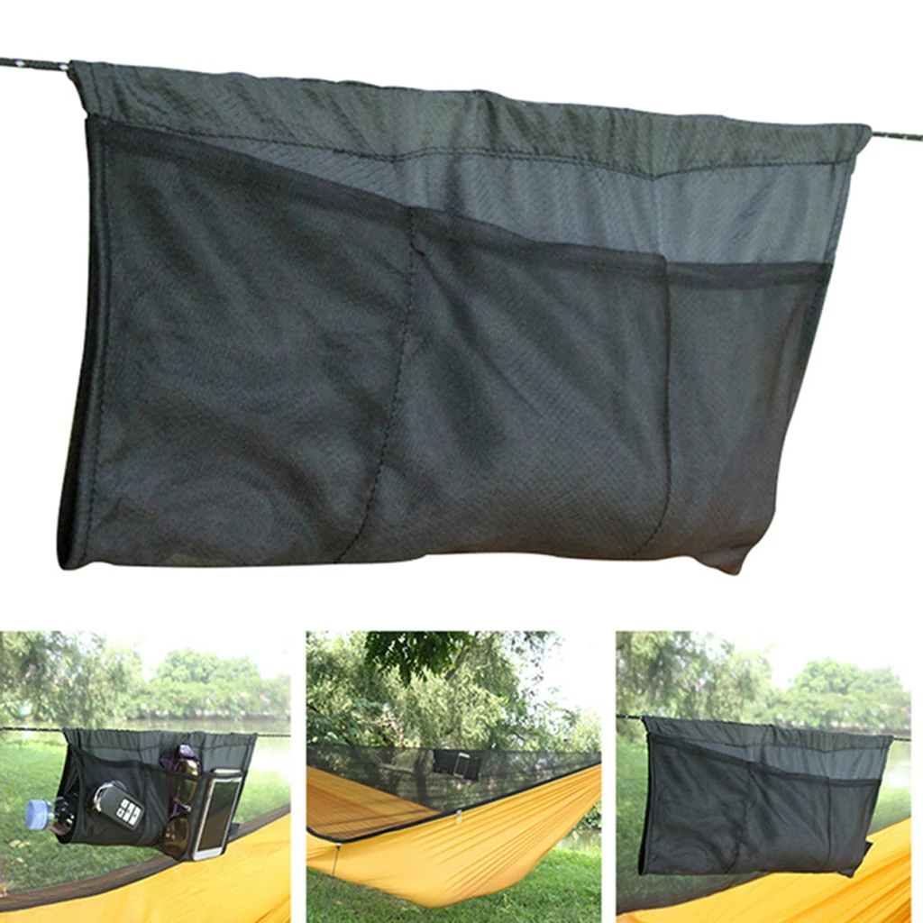 

Mesh Bag Rope Hanging Storage Stuff Sack for Outdoor Camping Hiking Backpacking Hammock Swing Chair Accessories Tools