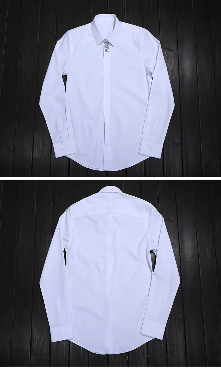 Тонкая Повседневная рубашка мужская 2019 Брендовое качество 80% хлопок однотонный деловой мужской рубашки Длинные рукава Большие размеры M-4XL