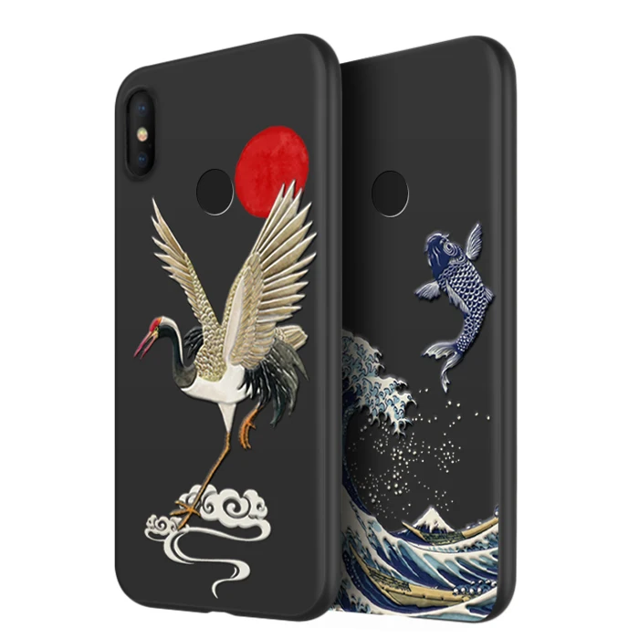 Чехол для телефона Great Emboss XIAOMI MI 6X A2 6 MI6 чехол Kanagawa Waves Carp Cranes 3D гигантский