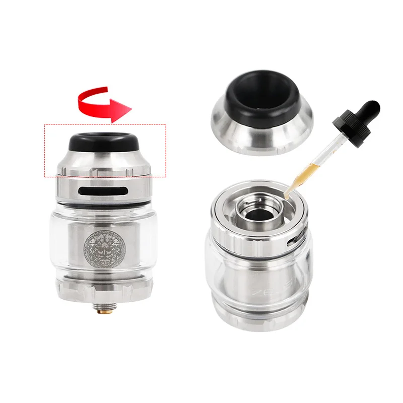 Vape tanque Geekvape Zeus X RTA tanque de 4,5 ml capacidad con 810 Delrin selección de la punta de goteo cigarrillo electrónico atomizador del zeus dual/Anubis MTL - 3