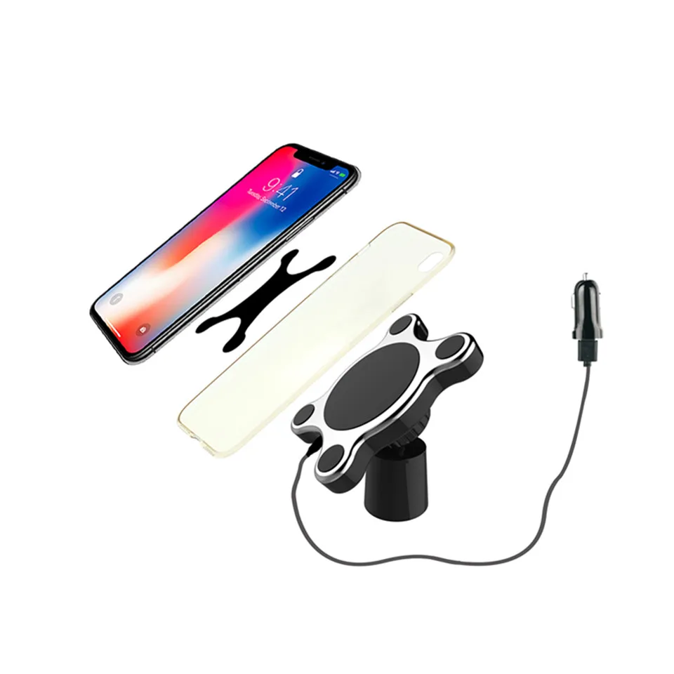 Автомобильное беспроводное зарядное устройство Qi для iPhone XS MAX X 8 Plus автомобильный