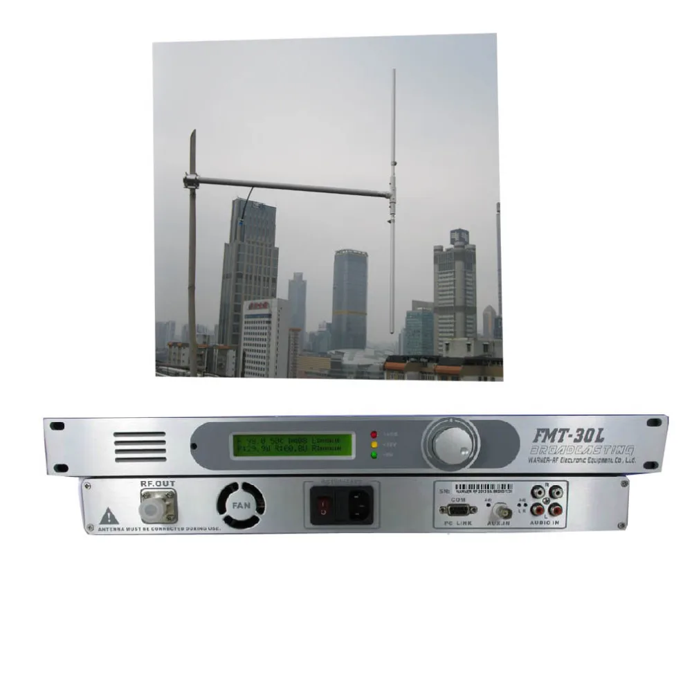 FMUSER FSN-30L 20w 30W FM transmitter 0-30w power adjustable radio broadcaster+dipole antenna kit Wholesale Consumer Electronics