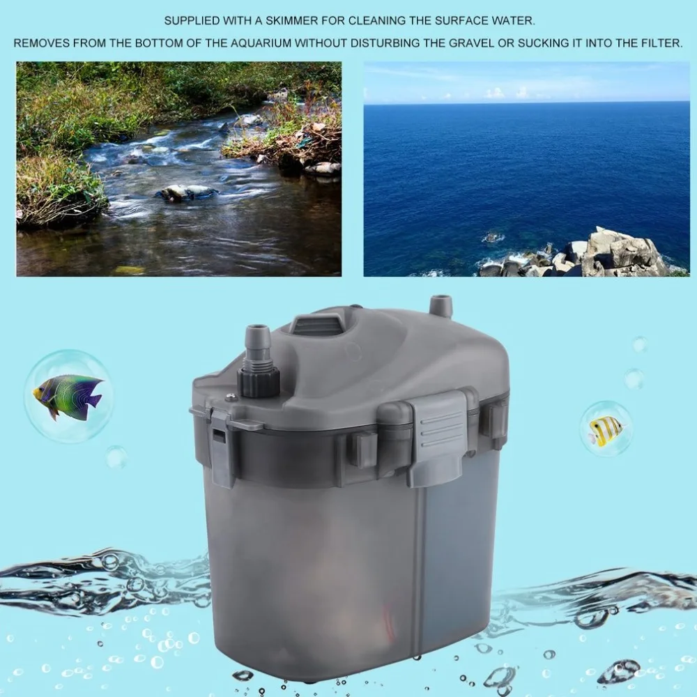 

(Ship From DE)External Hanging Aquarium Filter For Fish Turtle Tank Durable Water Oxygen Circulation Pump Aquarium Floor Cleaner