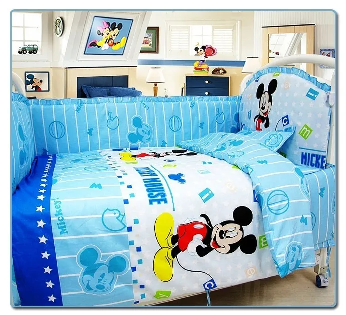 6pcs Cartoon Crib Bedding Piece Set Baby Bed Around Ropa Cuna Bebe 3bumper Matress Pillow Duvet Set Baby Bed Cartoon Crib Beddingbaby Bed Aliexpress