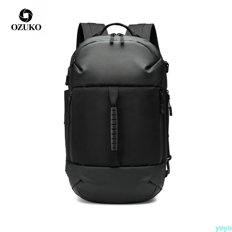 

Ozuko new men's travel bag handheld multi-functional outdoor shoulder backpack waterproof computer bag camouflage Oxford cloth