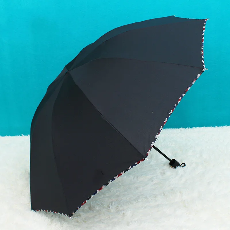 

Folding Business umbrella Solid color umbrella UV protection Sun protection Three-folding Umbrella