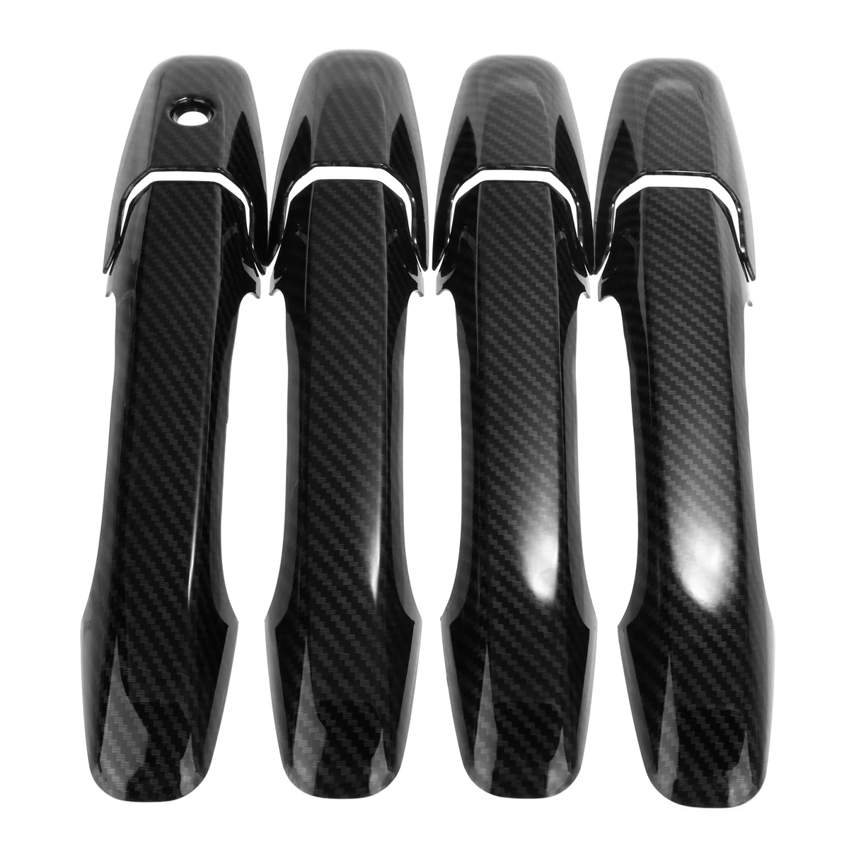Mayitr 4pcs Carbon Fiber Style Car Side Door Handle Frame Cover Trim for Honda Civic 2006-2011 Car Stickers