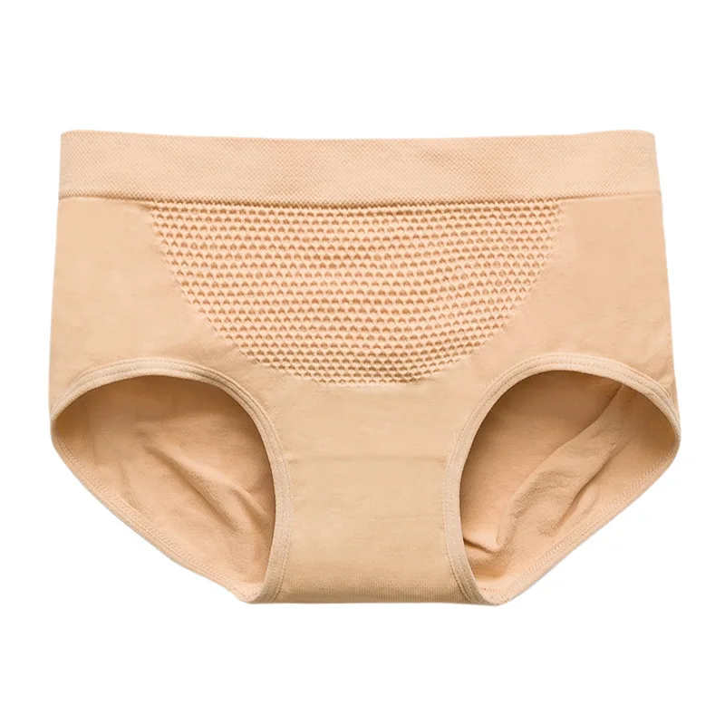 

Seamless Women Lingerie Butt Lifting Panties Mid Waist Female Briefs Large Size Push up Panties Uterus Warming Underwear