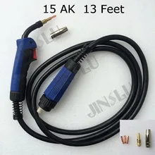 MB15 15AK MIG Факел 13 футов Сварочная горелка ствол с воздушным охлаждением евро быстрый разъем MIG MAG сварочный аппарат Binzel BW стиль