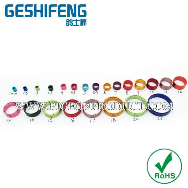 

3mm canary bird fot ring, aluminium ring with personalized design