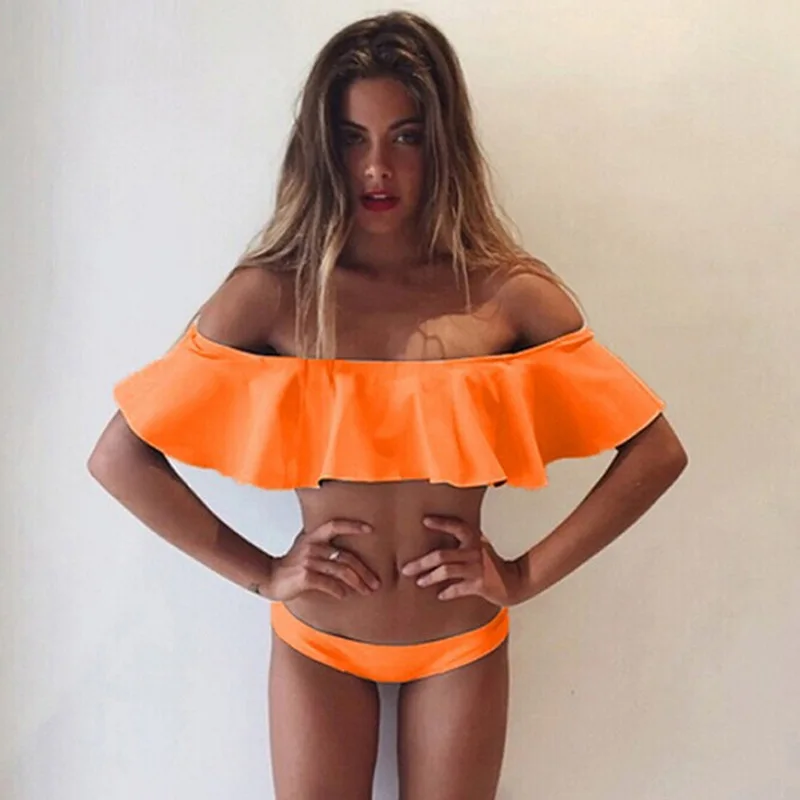 2016-new-Sexy-bandeau-ruffled-