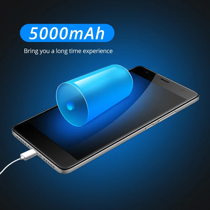 Nuevo Teléfono Móvil iLA S1 MT6737T Quad Core 5000 mAh Smartphone 5,5 pulgadas FHD 2 GB RAM 16 GB ROM volver huella digital Android teléfonos móviles
