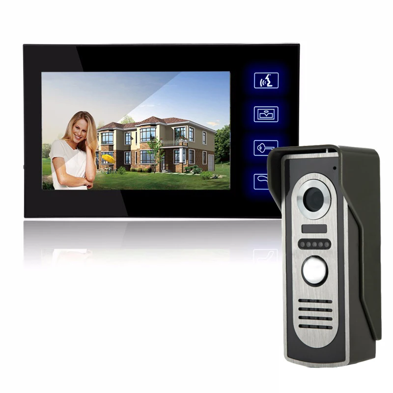 Home Security kit 7 Inch TFT touch button Color Video Door