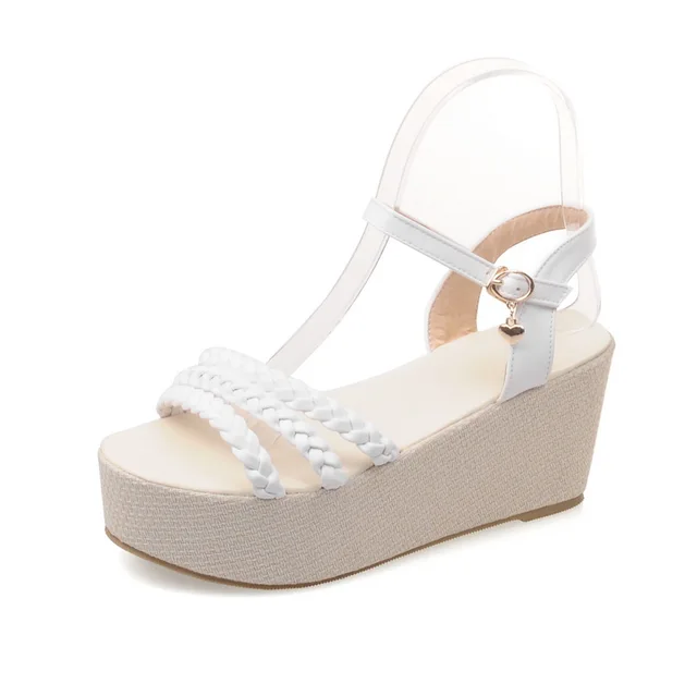 checkered platform sandals