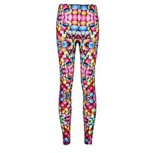 Эластичные Повседневные штаны для мужчин 3D цифровой печати Радуга конфеты узор Для женщин Леггинсы для женщин 7 размеров Фитнес Костюмы