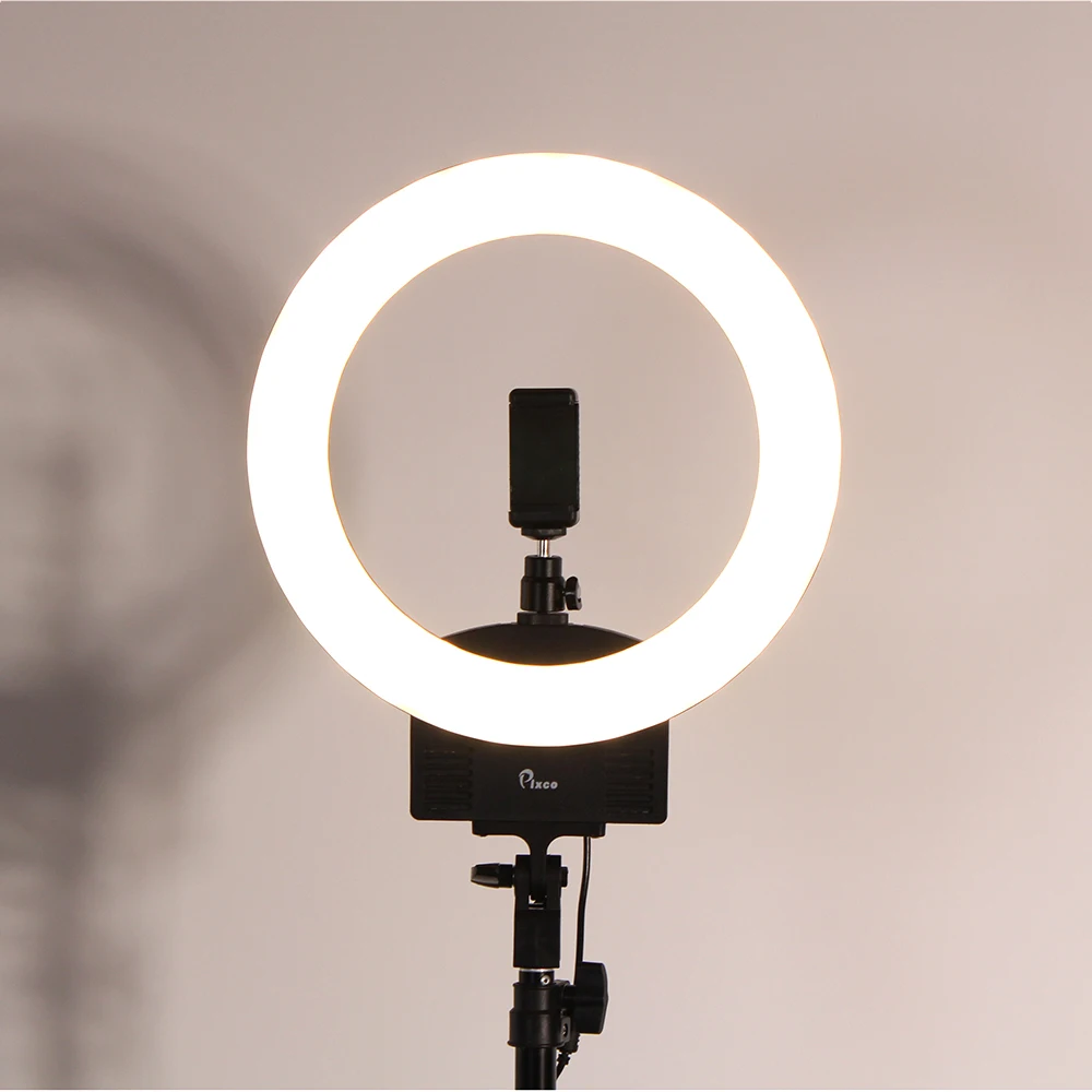  Pixco 13 Inch 240 Beads Bi-Color LED Ring Light Adjustable color For Smartphone Portrait Makeup For