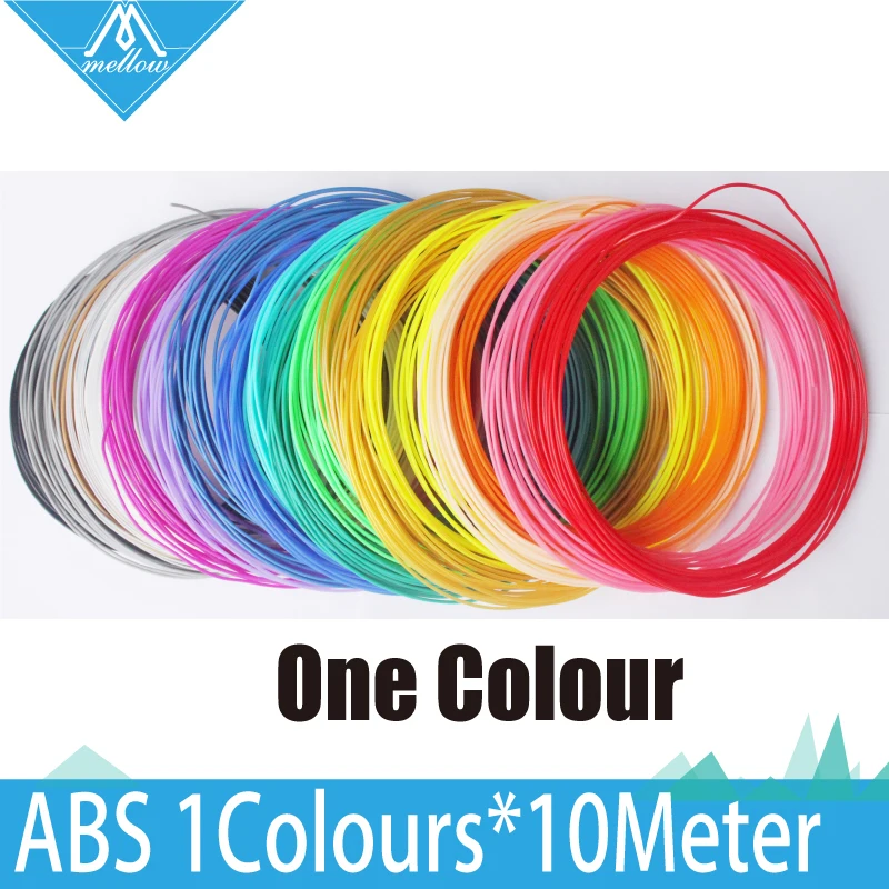 

Hot Sale 1roll 10M 3D Printer filament ABS Material 1.75mm 20 colours For 3D Drawing Printer Pen MakerBot/RepRap/UP/Mendel